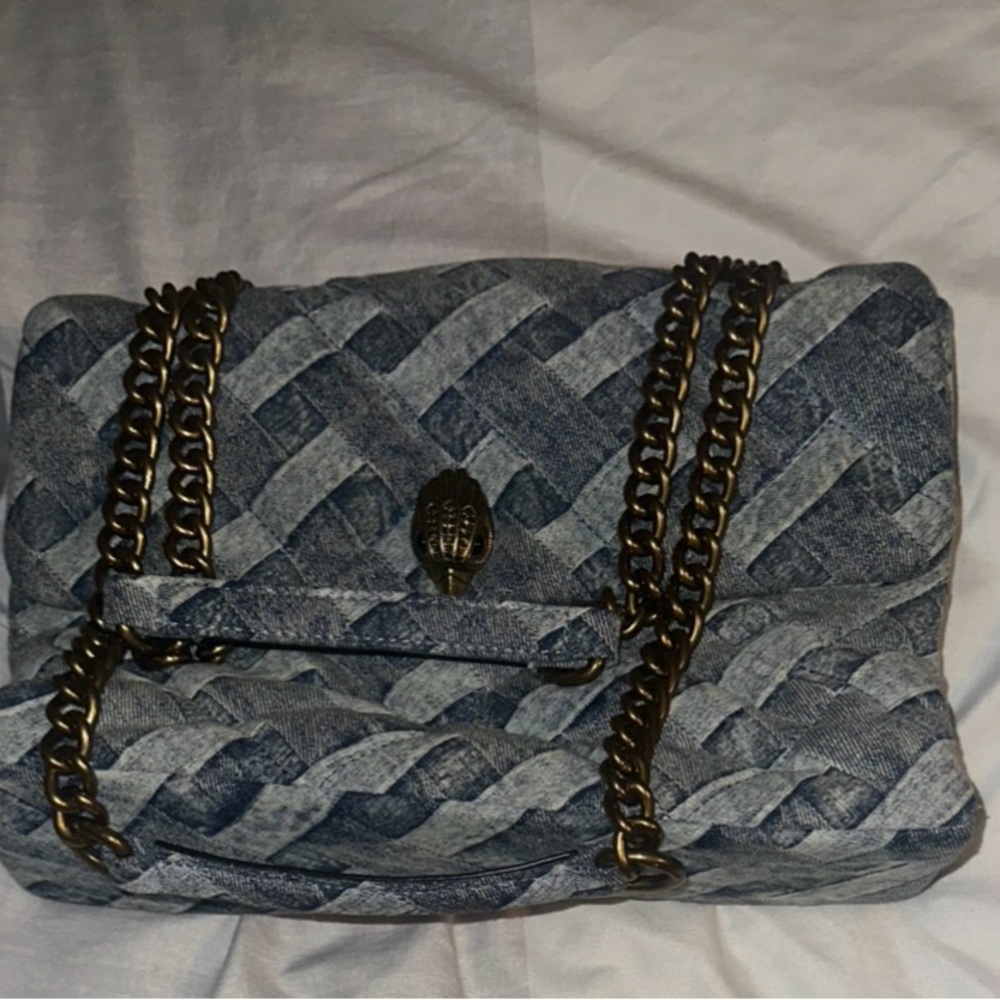 Stylish Denim Woven Chain Bag